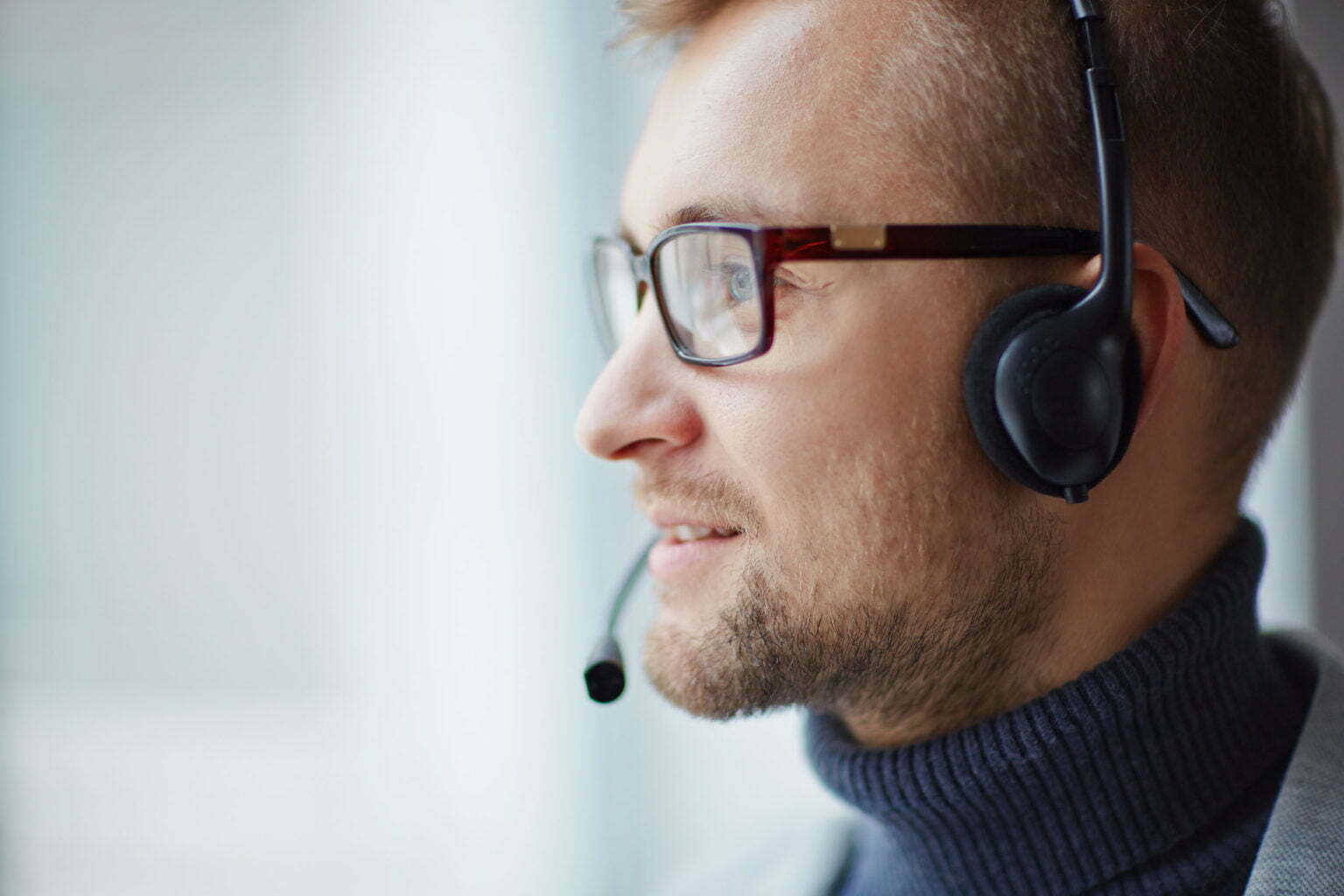 a man wearing glasses