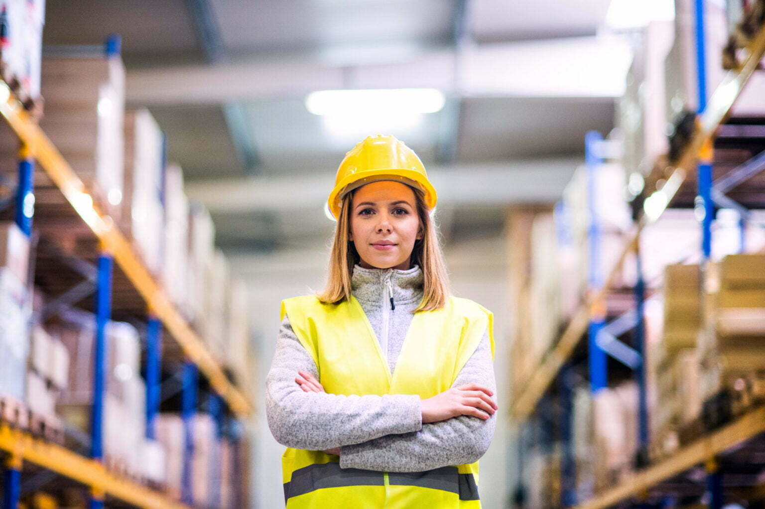 a person wearing a hardhat